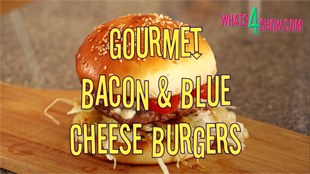 Gourmet Bacon and Blue Cheese Burger