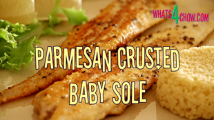 Parmesan Crusted Baby Sole Recipe. Baby sole fried in butter with a crispy parmesan crust.
