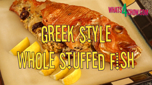 whole baked fish,whole fish stuffed and baked,how to stuff a fish,greek style whole fish,fish stuffed with feta and olives,mediterranean stuffed fish,how to bake whole fish,feta and olive stuffed fish,whole stuffed fish,stuffed whole fish, stuffed whole fish recipe, stuffed baked fish, stuffed baked fish recipes easy, stuffed roasted fish, stuffed baked whole fish recipes, grilled stuffed whole fish, herb stuffed whole fish, stuffed fish recipes