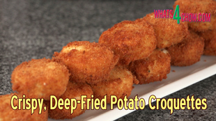 potato croquettes, deep fried potatoe crouettes, deep-fried mash potato croquettes, deep-fried mashed potato croquettes, how to make croquettes, homemade potato croquettes, easy potato croquettes, crispy deep-fried potato croquettes, how to deep-fry potato croquettes, deep-fried potato croquettes recipe, deep-fried potato croquettes video recipe, deep-fried potato croquettes youtube,